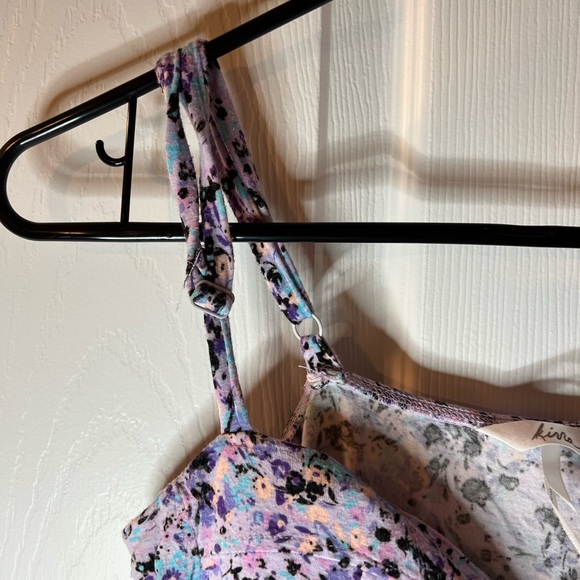Women’s Large Kirra Purple Floral Adjustable Tank Top - Picture 8 of 9